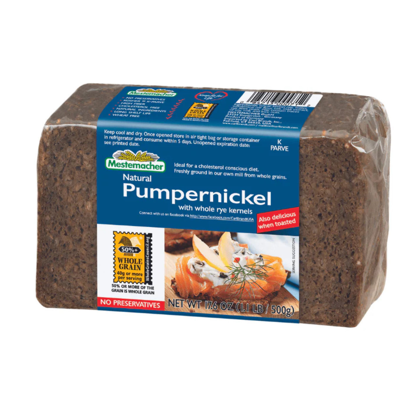 MESTEMACHER Organic Pumpernickel Bread 500g