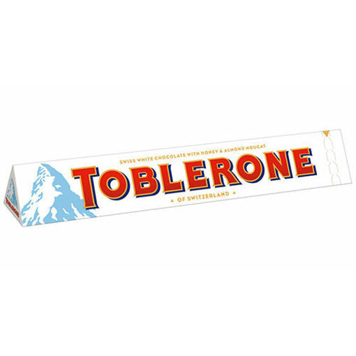 TOBLERONE Swiss White Chocolate w/Honey & Almond Nougat 100g