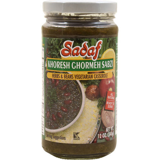 SADAF Khoresh Ghormeh Sabzi  12OZ| Herb & Bean Stew in Jar