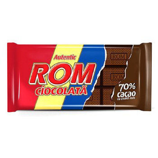 ROM Chocolate Bar Amaruie 70% Cacao si crema rom 88g