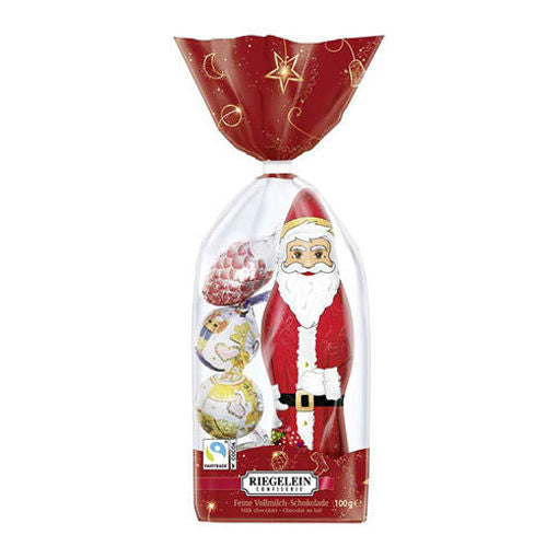RIEGELEIN Milk Chocolate ''Santa Claus & Ornaments'' 100g